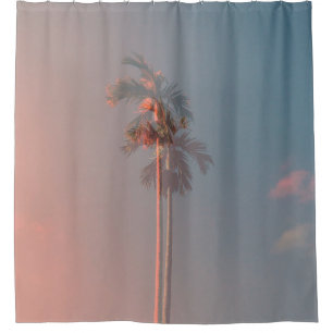 Green coconut tree shower curtain
