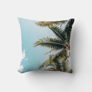 Green coconut trees cushion
