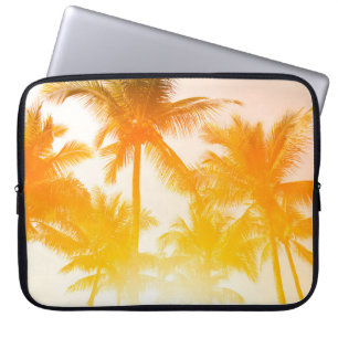 Green coconut trees laptop sleeve