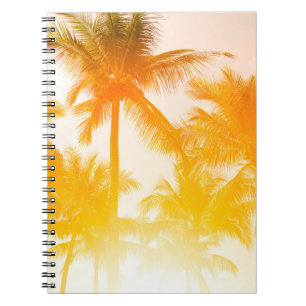 Green coconut trees notebook