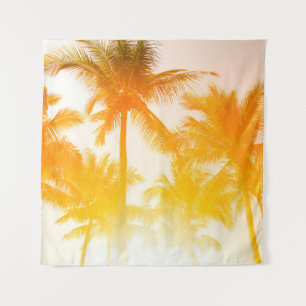 Green coconut trees tapestry