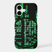 Green Code iPhone 17 Case with Digital / Hacker Ae