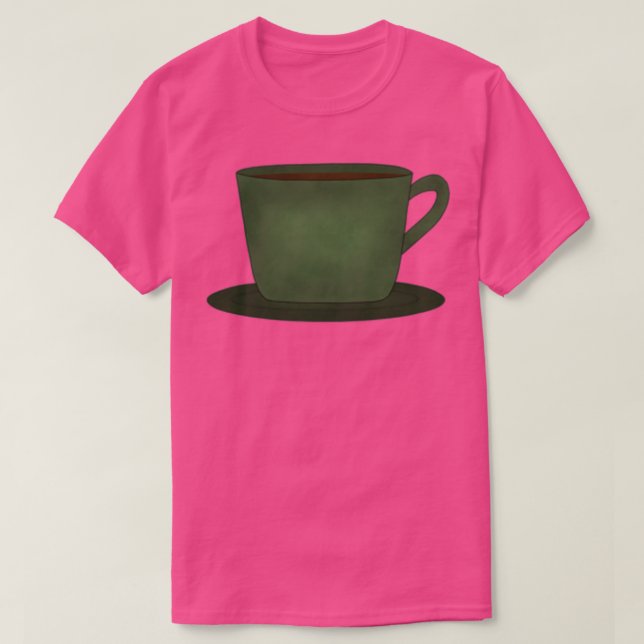 Green Coffee Cup T-Shirt (Design Front)
