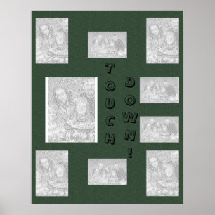 Green Collage - Football Poster