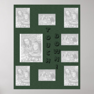 Green Collage - Football Poster