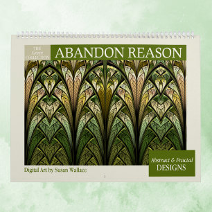 Green Collection Abstract Fractals 2026 Calendar