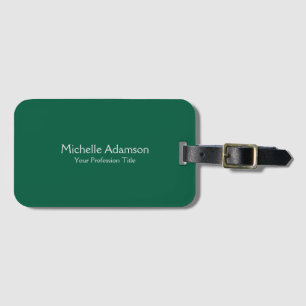 Green Color Professional Plain Modern Luggage Tag