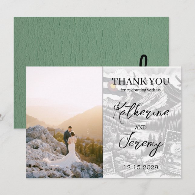 Green Colorado Passport Thank You Card (Front/Back)