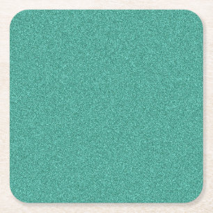 Green Colour Custom Elegant Blank Template Square Paper Coaster