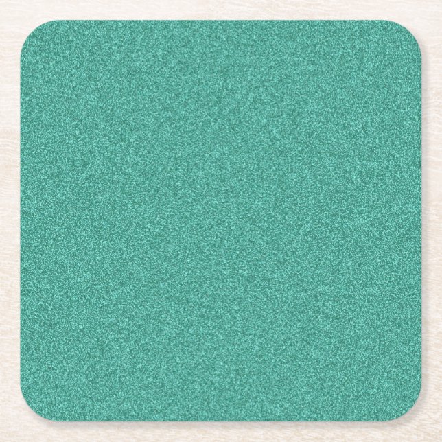 Green Colour Custom Elegant Blank Template Square Paper Coaster (Front)