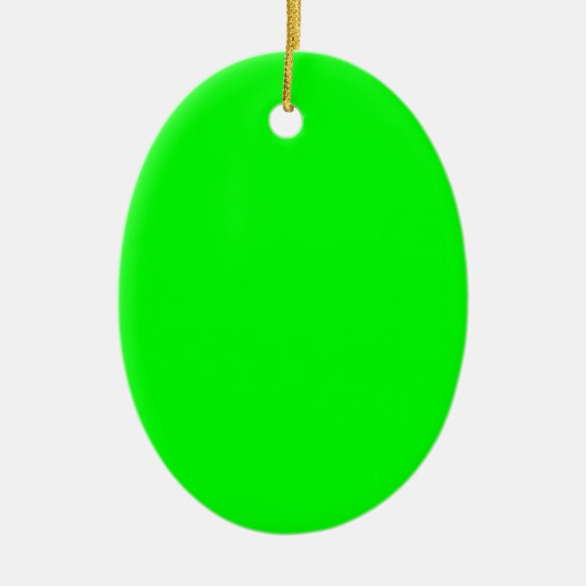 Green Colour Customised Designer Ceramic Tree Decoration (Front)