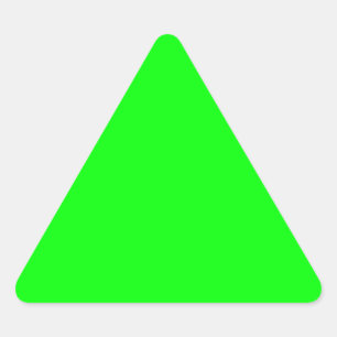 Green Colour Customised Designer Triangle Sticker