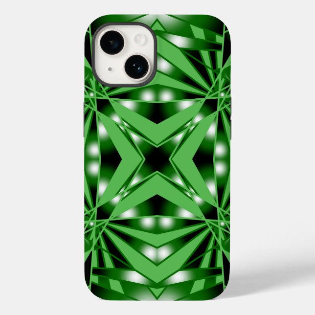 Green Colour Gradient Filled Perspective Drawing Case-Mate iPhone Case (Back)
