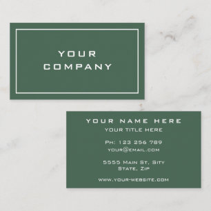Green Colour Pofessional Design Business Card