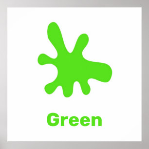 Green colour with words poster