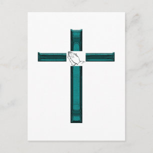 Green Coloured Cross Postcard