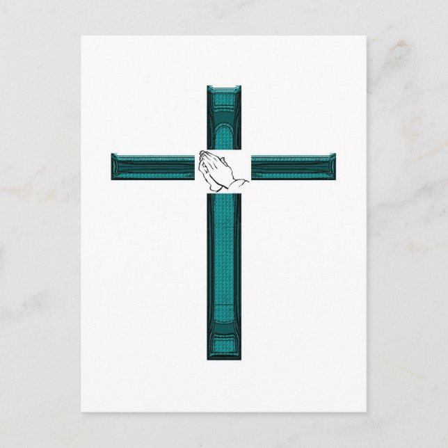 Green Coloured Cross Postcard (Front)