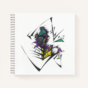 Green Colourful Abstract Tribal Tattoo Art Notebook