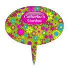 Green & Colourful Flowers Custom Garden Stake