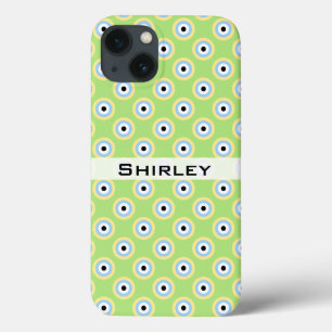 Green Combination Circles by Shirley Taylor iPhone 13 Case