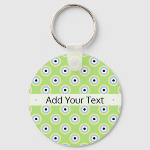 Green Combination Circles by Shirley Taylor Key Ring