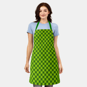 Green Combination Classic Chequerboard by STaylor Apron