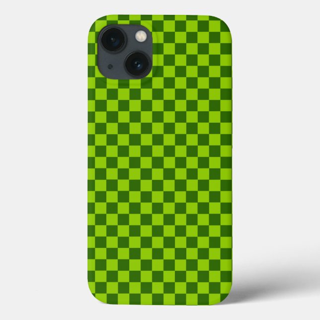 Green Combination Classic Chequerboard by STaylor  Case-Mate iPhone Case (Back)
