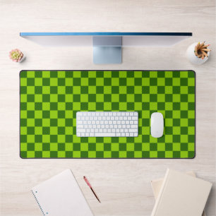 Green Combination Classic Chequerboard by STaylor Desk Mat