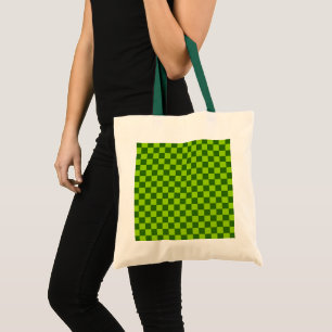 Green Combination Classic Chequerboard by STaylor Tote Bag