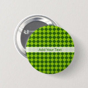 Green Combination Diamond Pattern by STaylor 6 Cm Round Badge