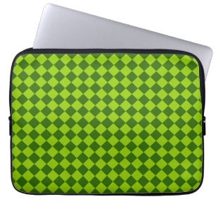 Green Combination Diamond Pattern by STaylor Laptop Sleeve