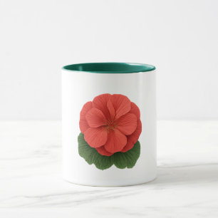 Green Combo Mug - Geranium Flower