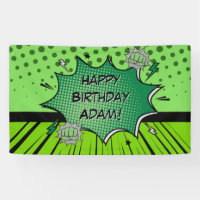 Green comic birthday