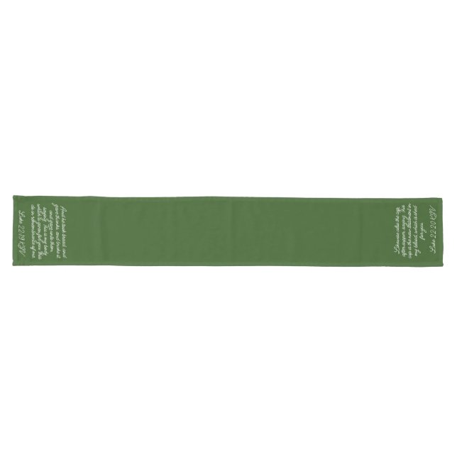 Green Communion Table Runner Luke 20:19-20 KJV (Horizontal)