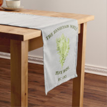 Green Conch Shell Short Table Runner