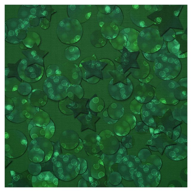 Green, confetti, glitter fabric (Swatch)