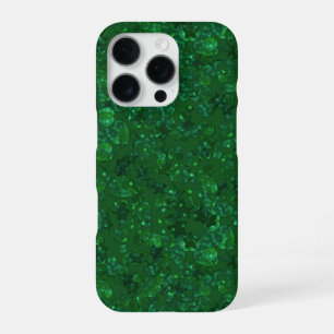 Green, confetti, glitter iPhone 16 pro case