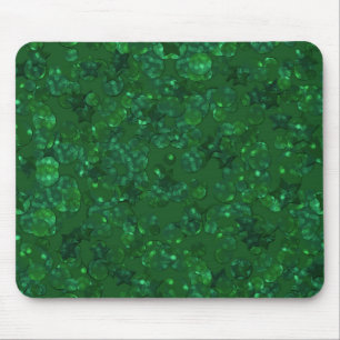 Green, confetti, glitter mouse mat