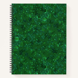 Green, confetti, glitter notebook