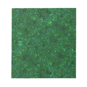 Green, confetti, glitter notepad