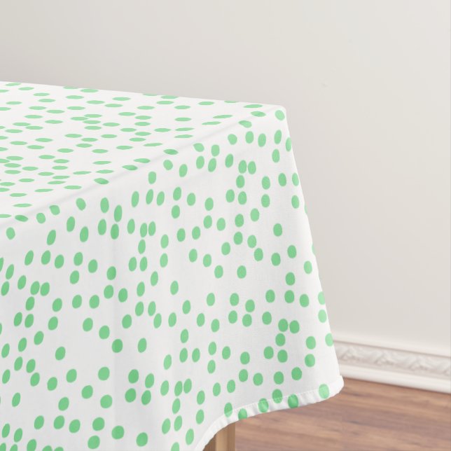 Green Confetti / Polkadots Tablecloth (In Situ)
