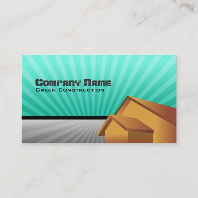 Green Construction Business Cards (Front)