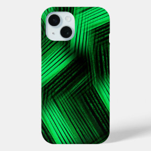 Green Contemporary Abstract iPhone 15 Case
