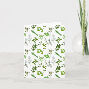 Green Cooking Culinary Garden Herbs  Card