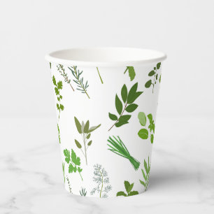 Green Cooking Culinary Garden Herbs  Paper Cups