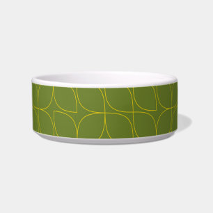 Green, cool, trendy, playful leaf abstraction bowl
