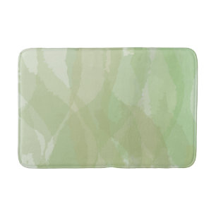 Green, cool, trendy watercolor abstract pattern bath mat