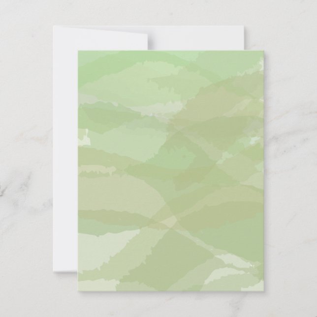 Green, cool, trendy watercolor abstract pattern card (Front)