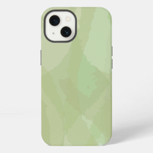 Green, cool, trendy watercolor abstract pattern iPhone 13 case