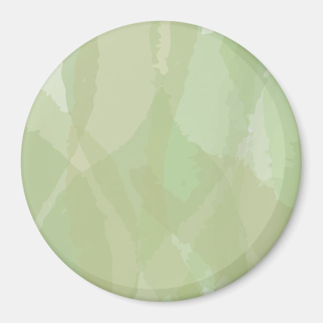 Green, cool, trendy watercolor abstract pattern magnet (Front)